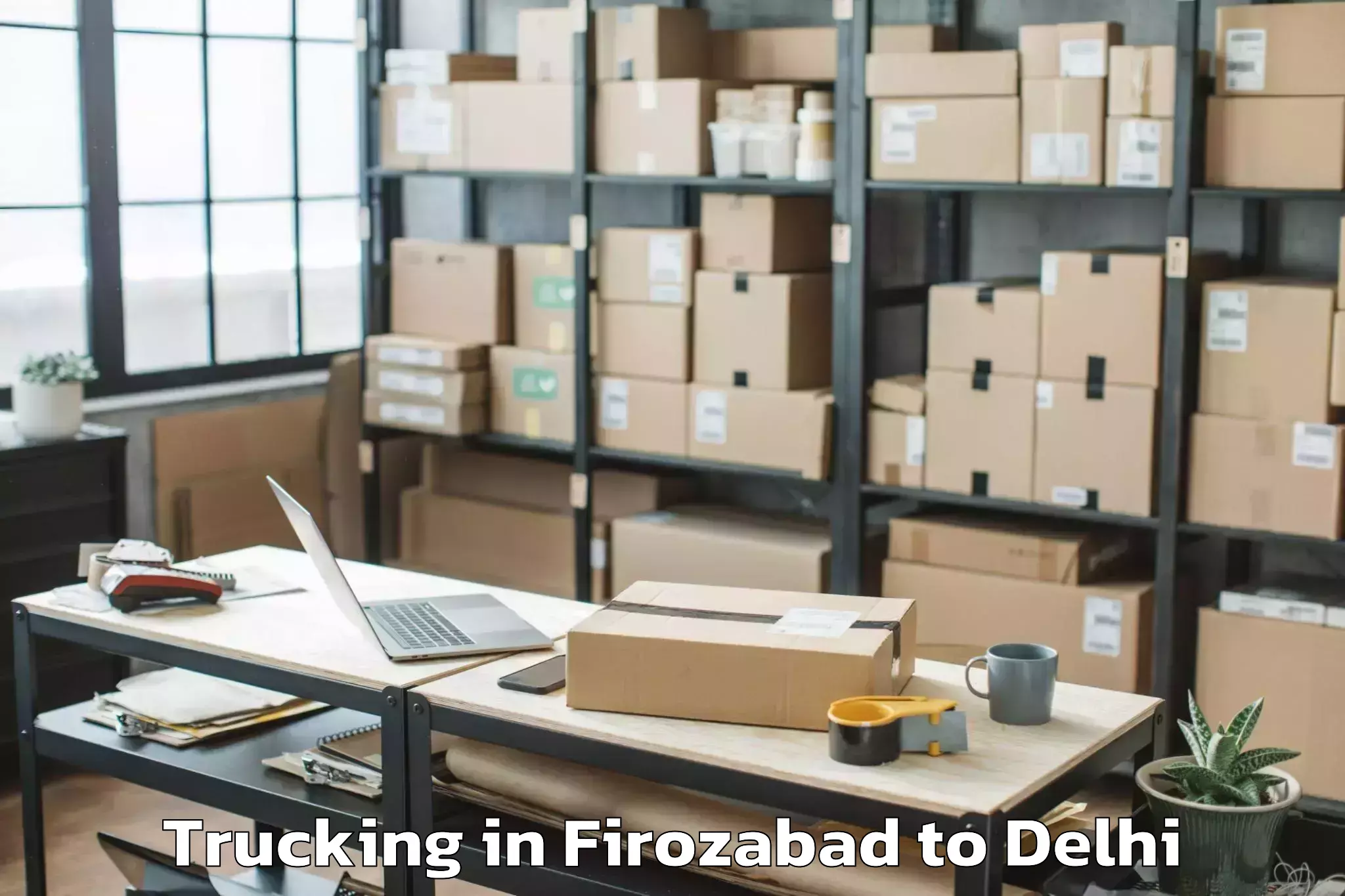 Leading Firozabad to Jhilmil Trucking Provider